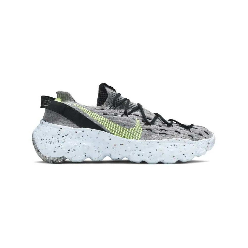 Nike Mens Space Hippie 04 Grey Volt Black Sustainable Sneakers Size 8